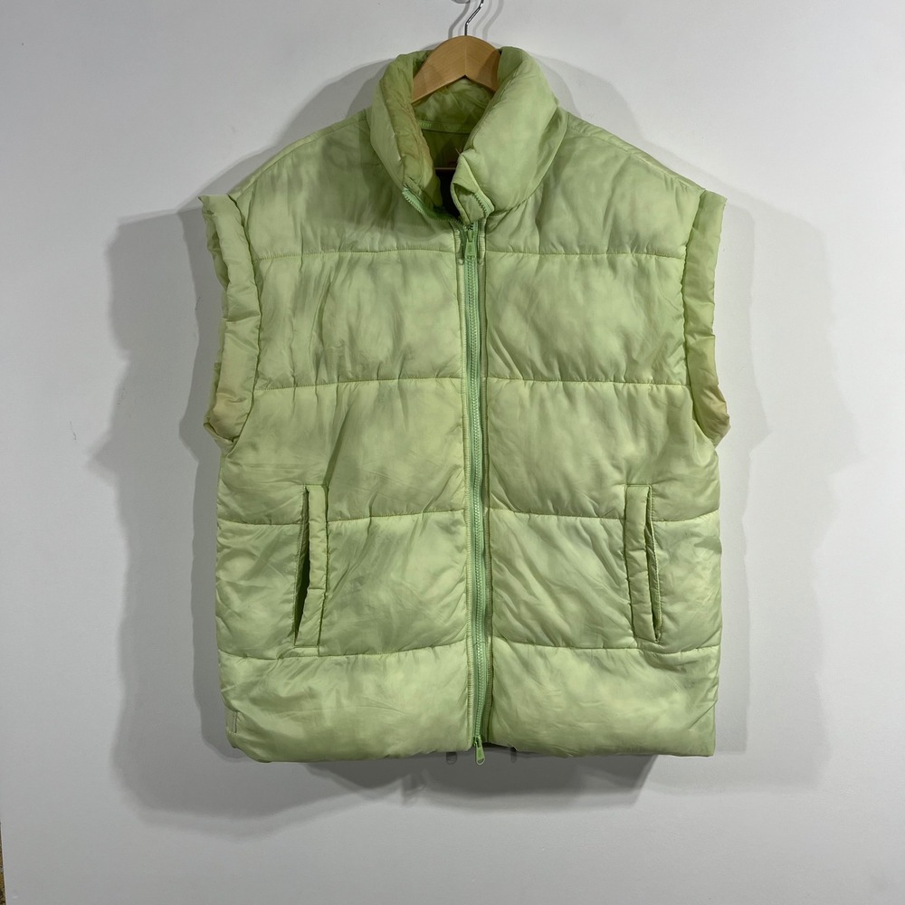 FP Movement In A Bubble Green Puffer Vest Full Zip Jacket Small Outdoor Gorpcore